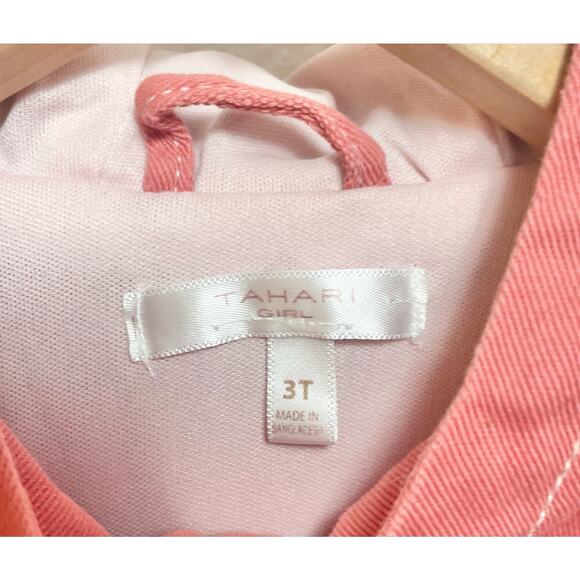 Tahari Girl  Size 3T Toddler Coral Button Front Jacket Z230 - Picture 4 of 9